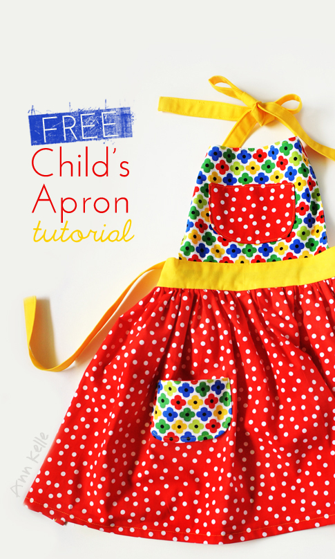 How to Sew Kids Aprons, a free Child's Apron Pattern