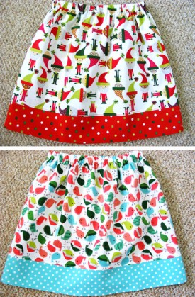 fabric sighting: kids holiday skirts - Ann Kelle Ann Kelle